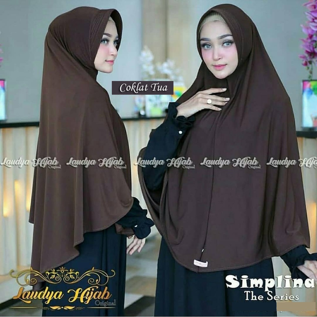 Khimar Jumbo Syaqila BILQIS - Jilbab Instan Simplina - Hijab Syari - Kerudung Jumbo Polos Jersey - F