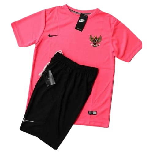 Satu Set Jersey Timnas Setelan Olahraga Baju dan Celana Sepak Bola Futsal Lari Olahraga Logo Garuda