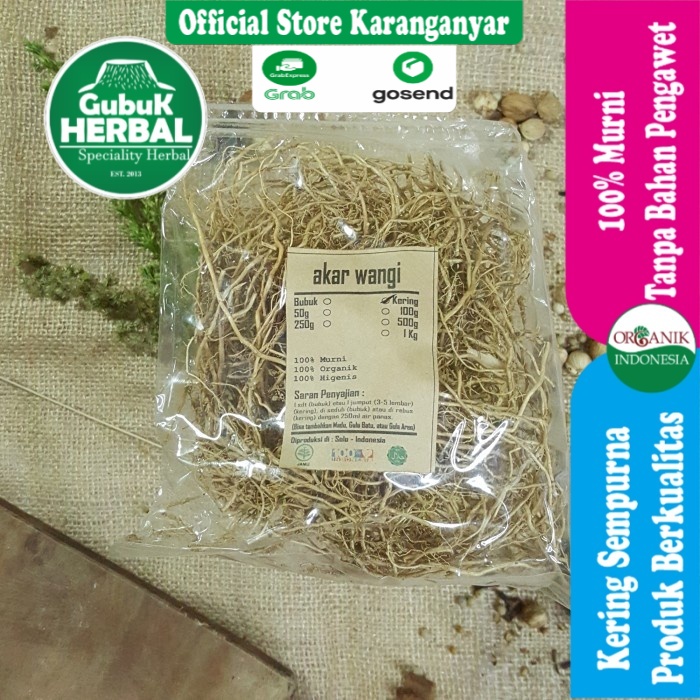 

AKAR WANGI KERING 50gr - Vetiveria zizanioide - ASLI - KUALITAS PREMIUM