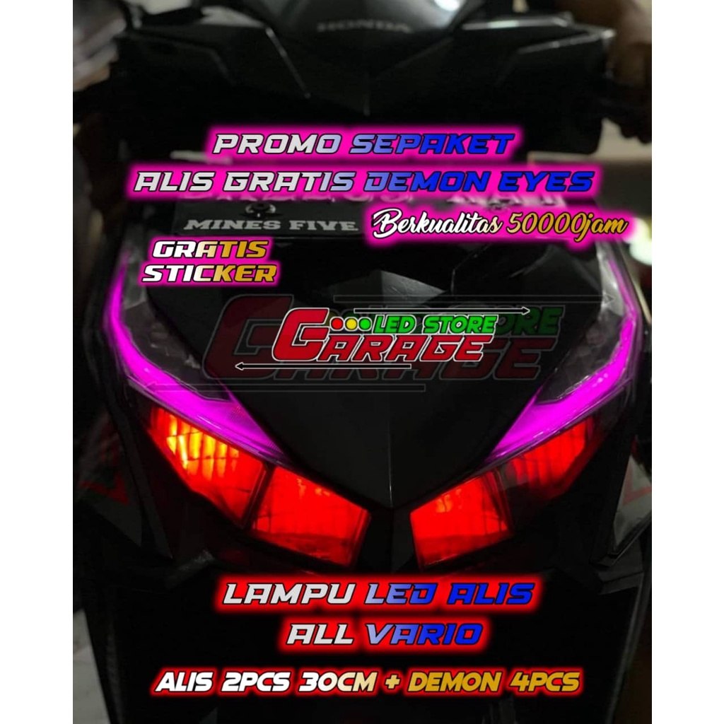 PRODUK SPESIAL UNTUKMU ALL MOTOR BELI 1 GRATIS 3 LAMPU ALIS + DEMON EYES BISA REQUEST WARNA SEMUA MOTOR / UNIVERSAL