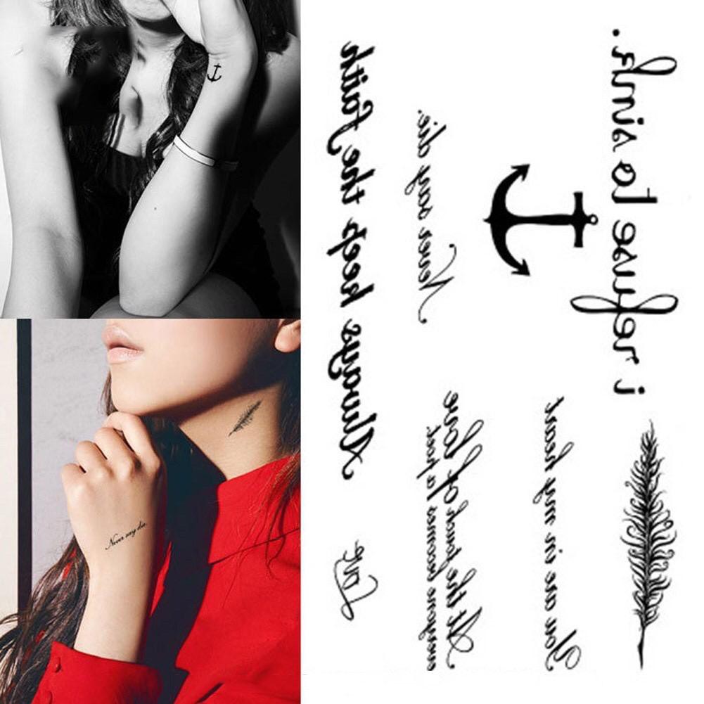 Sticker Tattoo Temporer - Tato Tulisan - Tato Sementara