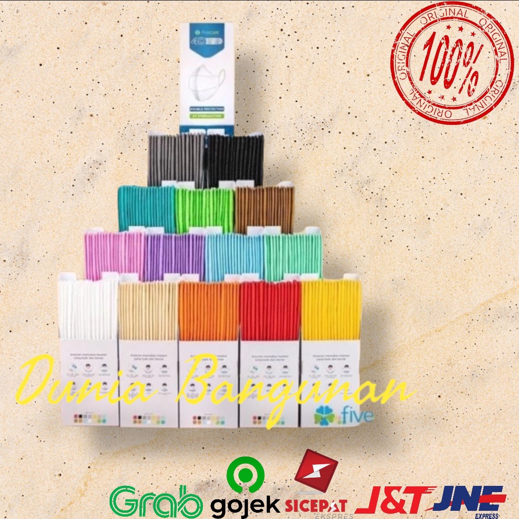 Masker fivecare 4D surgical 4 ply