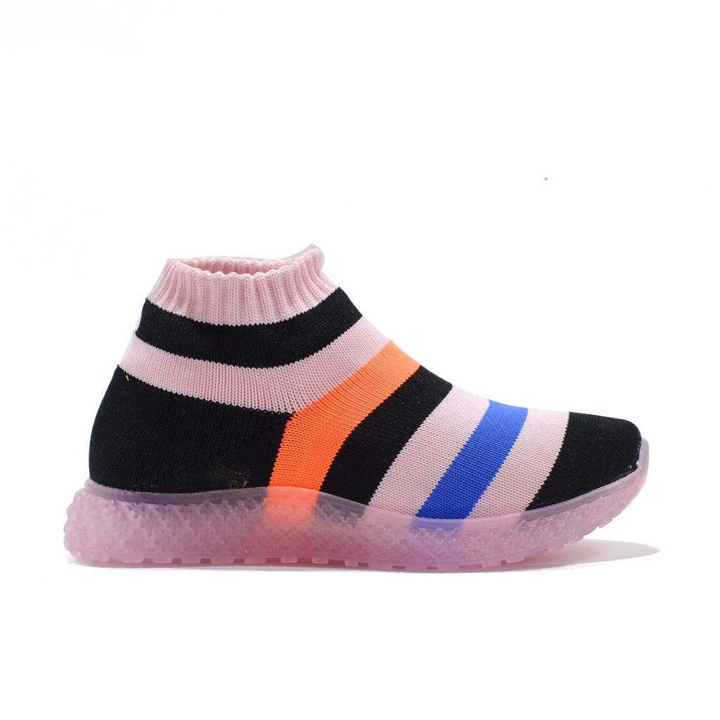 Sepatu anak import - sepatu anak bts - sepatu sneakers anak - sepatu sekolah anak - slip on model selop SVEKES RAINBOW J020C 27-31