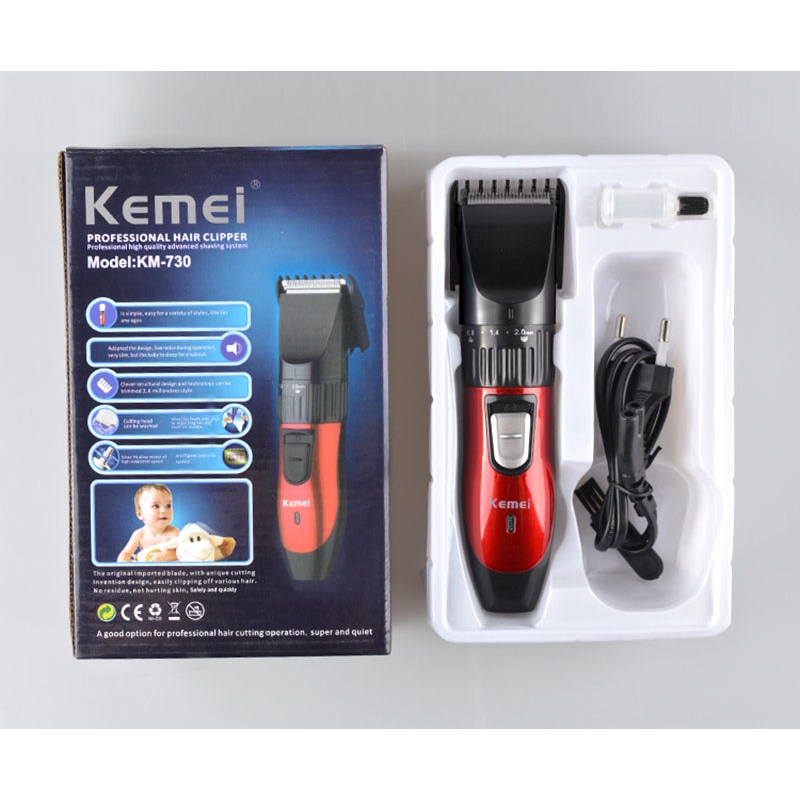 AKN88 - KEMEI KM-730 Alat Cukur Rambut Jenggot Mini Wireless Rechargable Portable