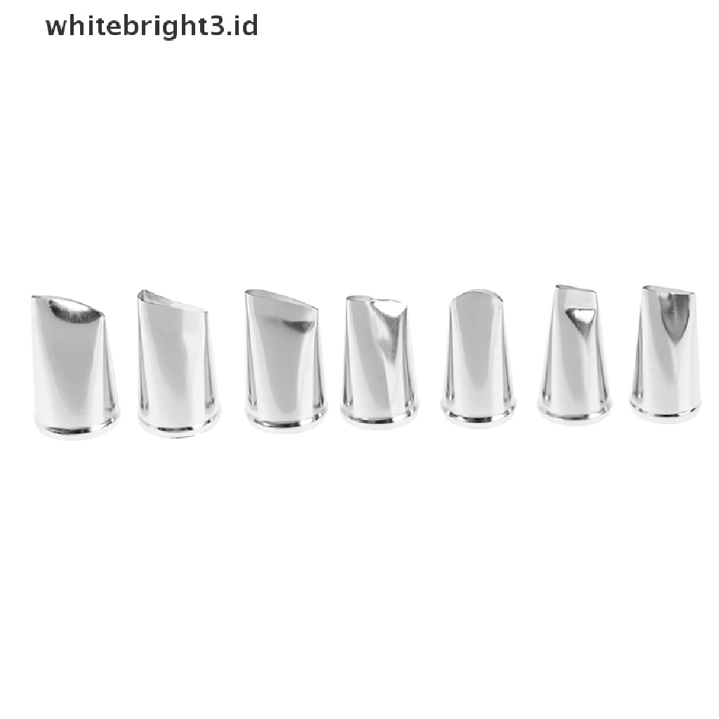 (whitebright3.id) 7pcs / set Spuit Piping Icing / Krim Bentuk Bunga Mawar / Tulip Untuk Dekorasi Kue