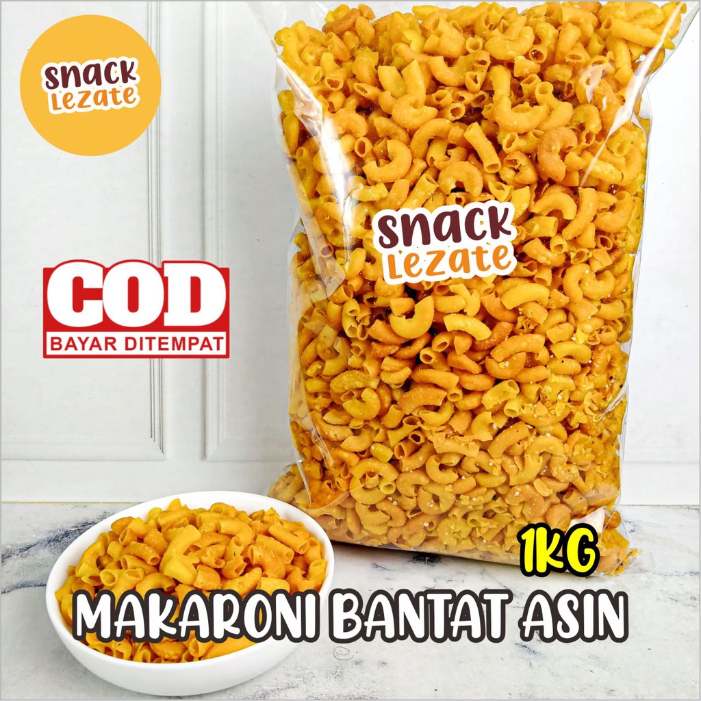 

Makaroni Asin Gurih Bantat 1KG Kiloan Murah Renyah Enak / Makroni Bantat Makaroni Bantat Asin Asep Macaroni