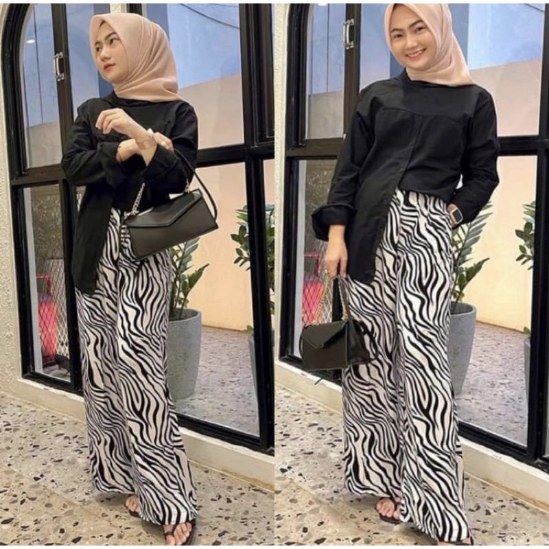 CELANA KULOT ZEBRA // CELANA KULOT HIGHWAIST