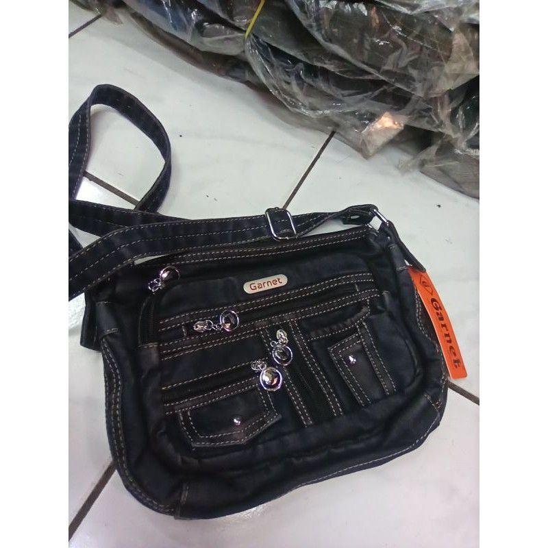 Tas slempang garnet jeans_denim bahan tebal original alto