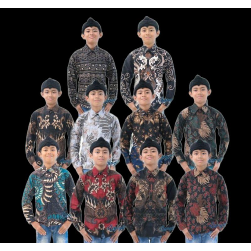 (BISA COD) Baju batik anak laki-laki lengan panjang bisa buat sekolah hari batik//Usia 2-10 tahun