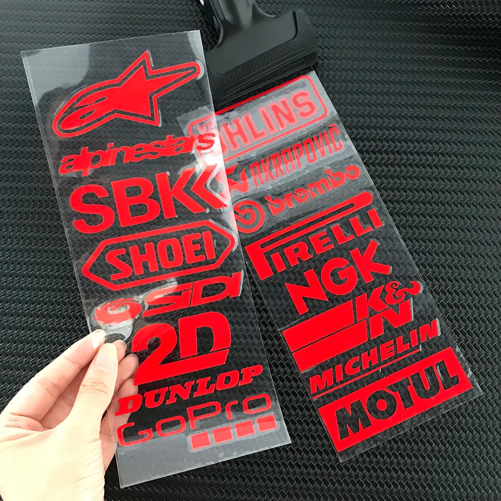 2pcs / Set Stiker Reflektif Motor Seri MOTOGP SBK 2D Sponsor