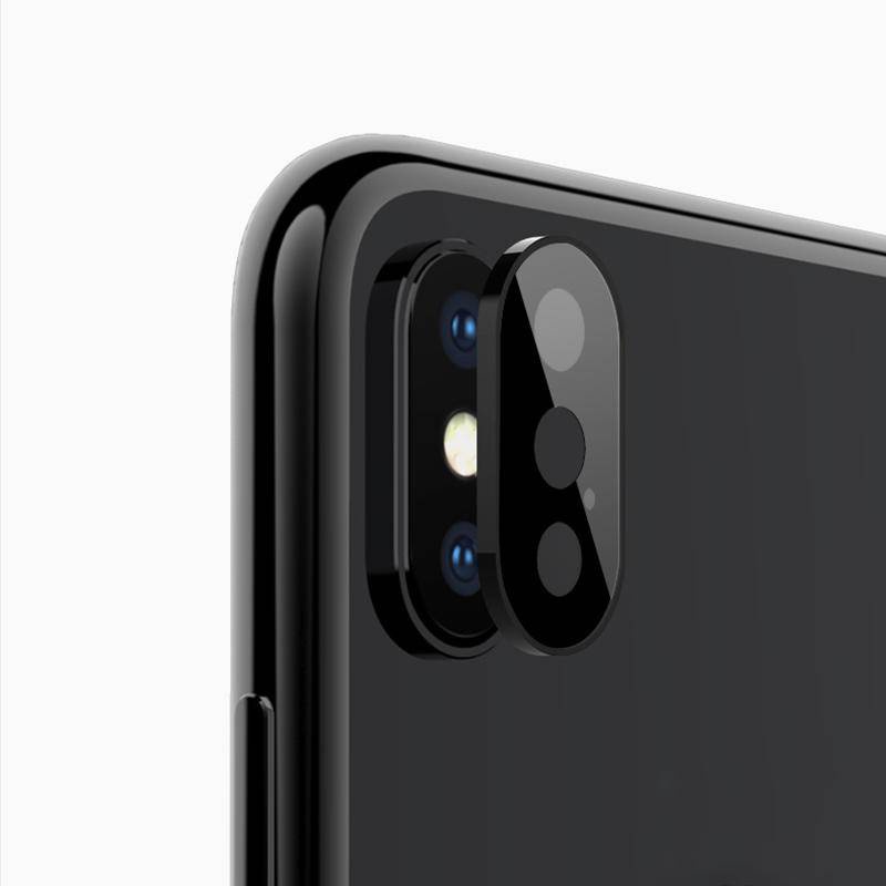 Tempered Glass Pelindung Lensa Kamera Belakang iPhone X XS XR XsMax Dengan Frame Metal