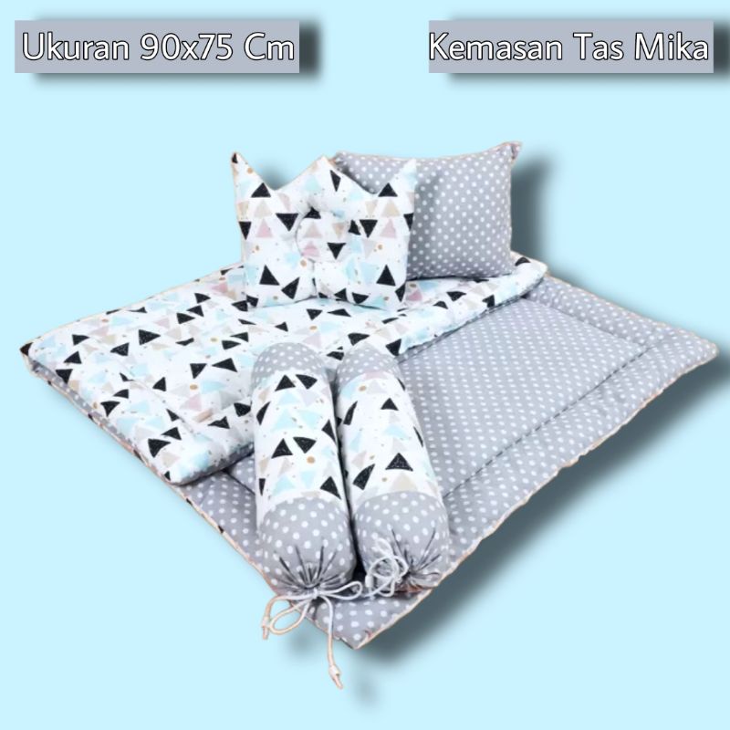 1 Set Tempat Tidur Bayi Lengkap Dengan Bantal Dan Guling - Bed Cover Bayi Lengkap Bantal Dan Guling