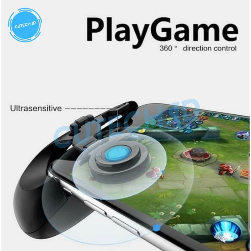 GAMEPAD DENGAN ANALOG JOYSTICK HOLDER HANDPHONE UNTUK MOBILE LEGEND PUBG FREE FIRE