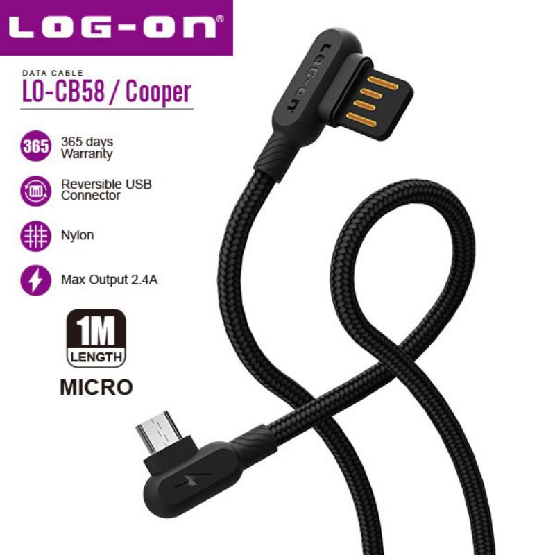 LOG-ON LO-CB858 Kabel Data COOPER Micro, Type-C, Lightning Gamer Fast Charging 2.4A