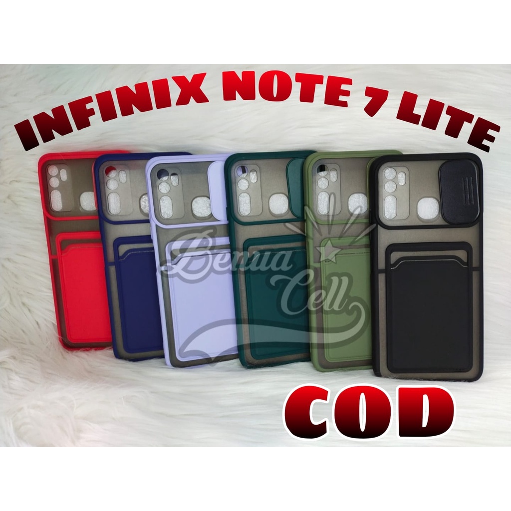 INFINIX HOT 11S NFC, NOTE 7 LITE AERO SOFTCASE SLIDING KAMERA SLOT CARD INFINIT NOTE 7LITE HOT 11S NFC - BC