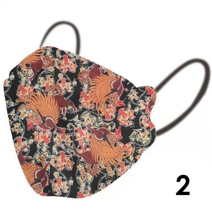MASKER KF94 BATIK - MASKER KF 94 - 4PLY - ISI 10PC - Motif 2