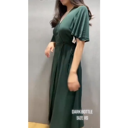 Dress Wanita Old Navy 181 Wrap Maxi Dress Terusan Panjang