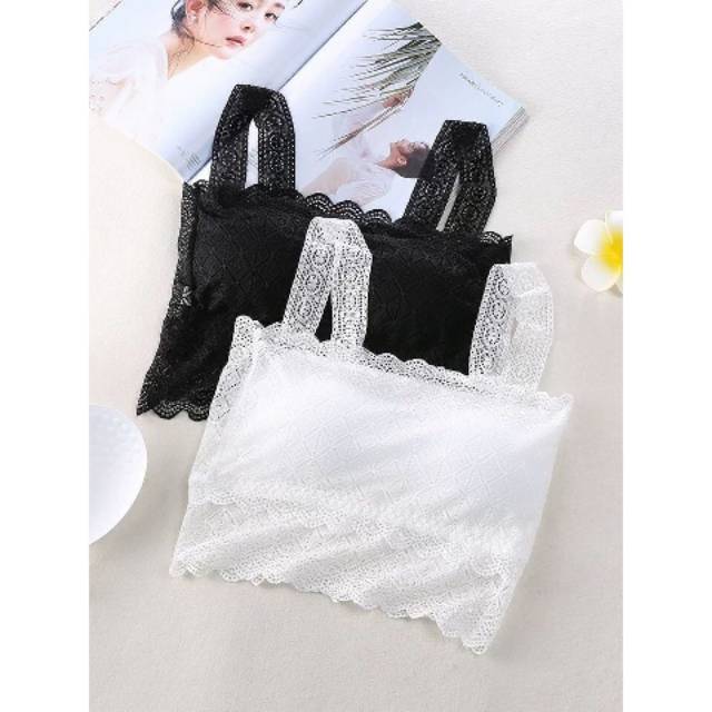 Tank Top Bra Brukat Dengan Busa/Tank Top Brokat lace /Tank Top Sexy Bra Brukat Elegan