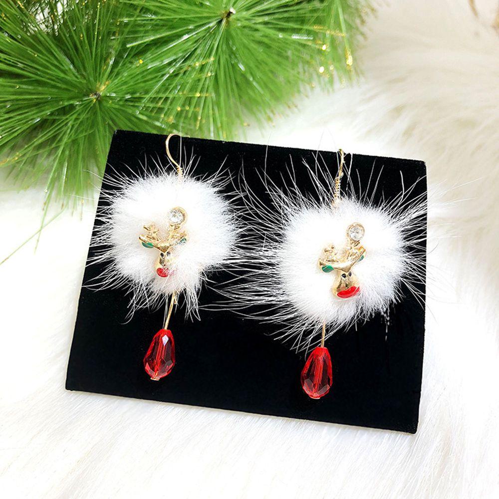 Anting Kait LILY Fashion Lucu Tema Natal Perhiasan Santa Claus Anting Natal