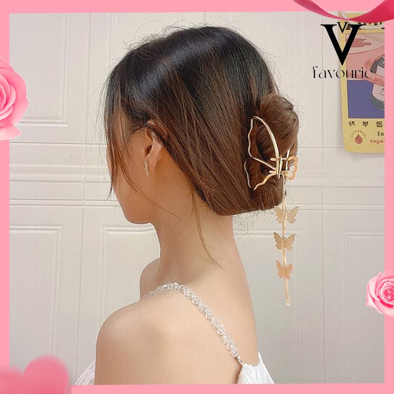 [COD]Butterfly Jepit Rambut Bentuk Kupu-Kupu Bahan Metal Ukuran Besar-FA