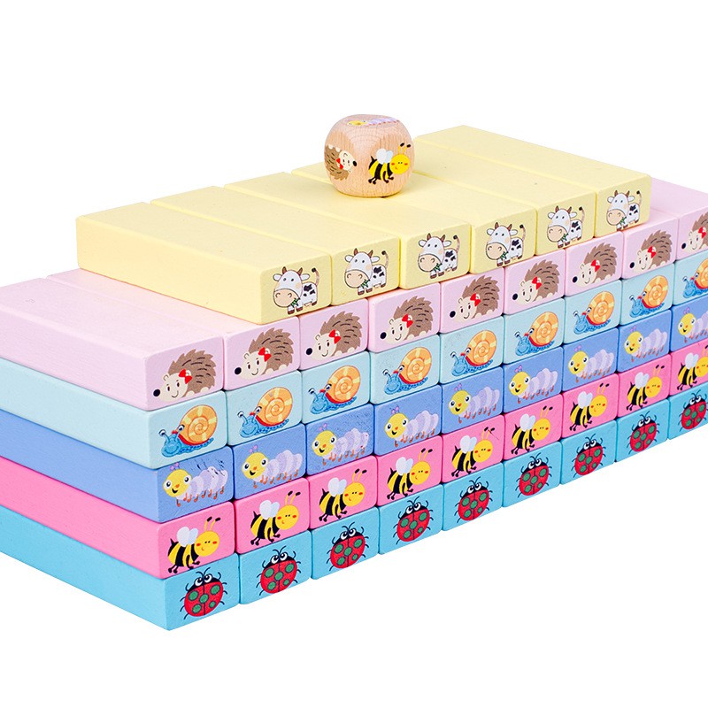 . TAO Mainan kayu anak Stacking Building Blocks