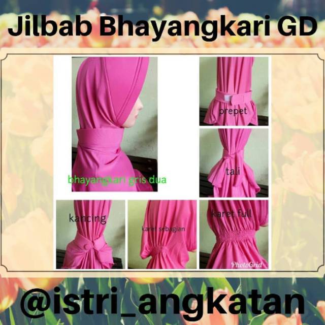 Jilbab Bhayangkari Garis Dua