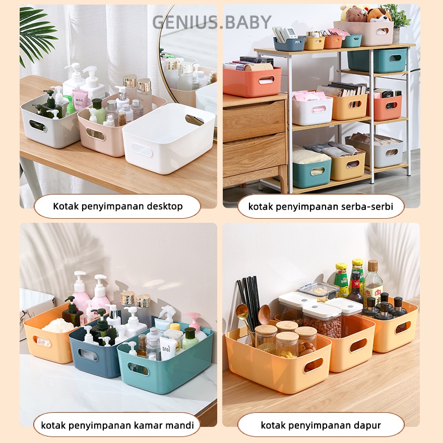 Genius Bala Storage Box / Box penyimpanan / Keranjang plastik Serbaguna Kapasitas Besar / Tempat Penyimpanan Mutifungsi
