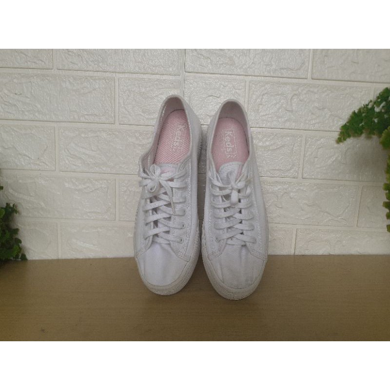 preloved keds triple decker white