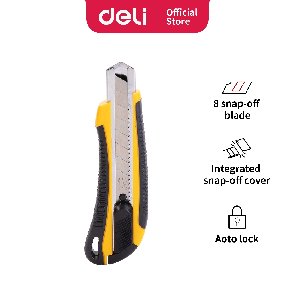 Deli Cutter dengan pisau baja SK2 memudahkan untuk memotong dengan sistem kunci otomatis E2064