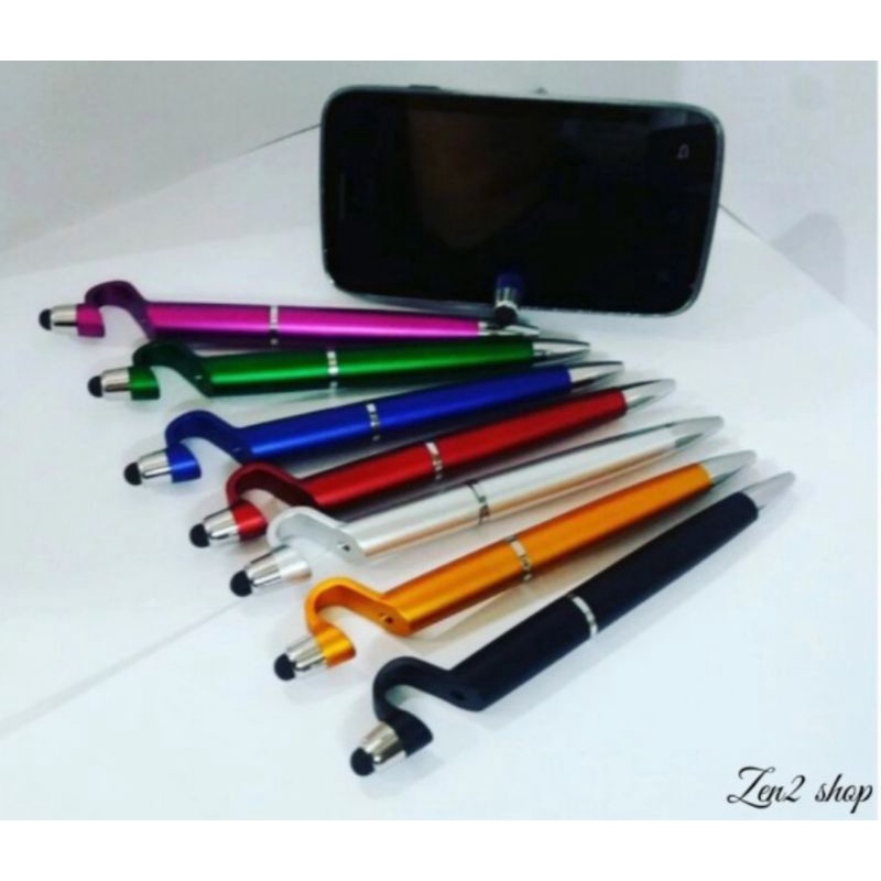 

Pulpen Plastik Stylus / Ballpoint Stylus Souvenir Promosi Strip + Standing