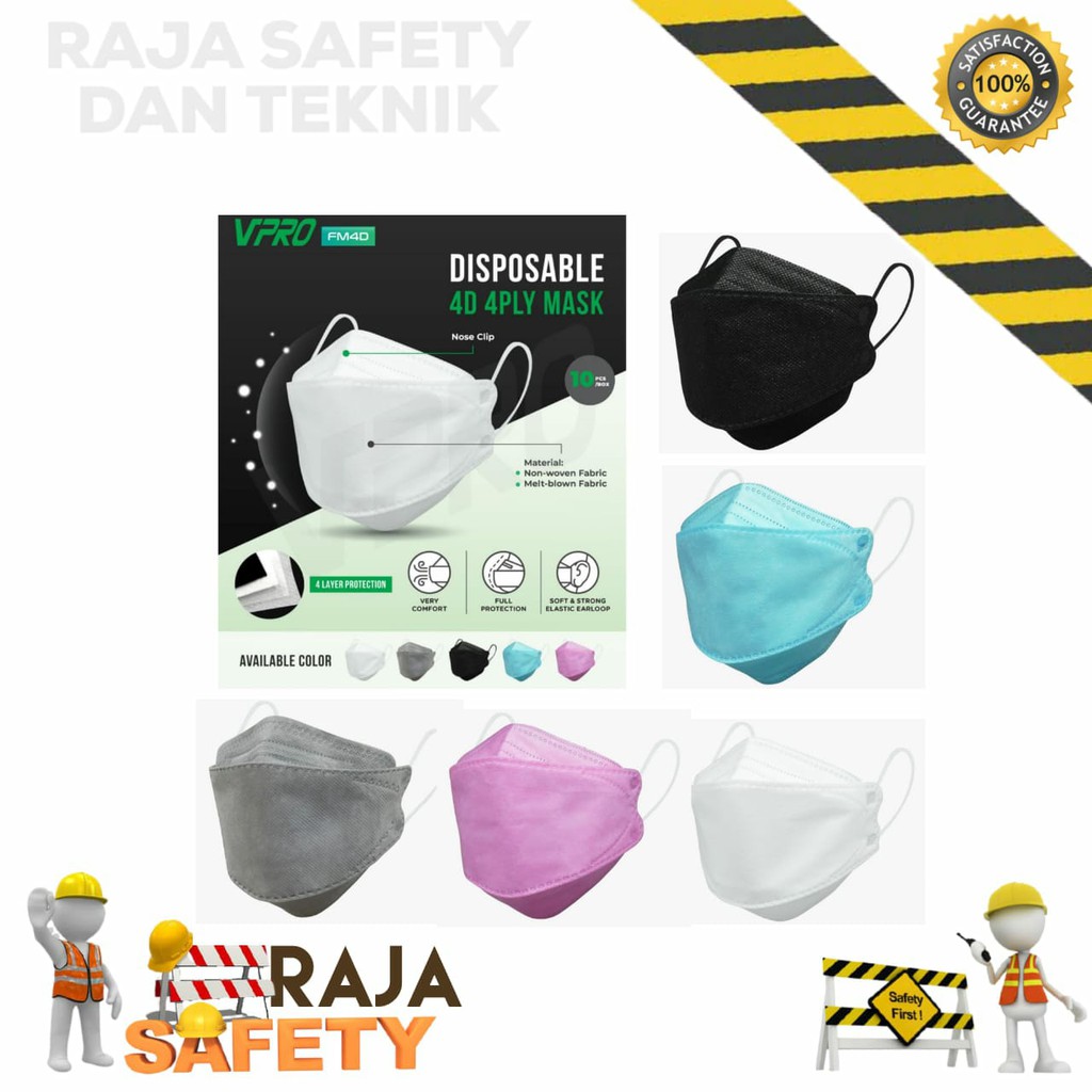Masker VPRO 4D 4Ply Disposable Mask