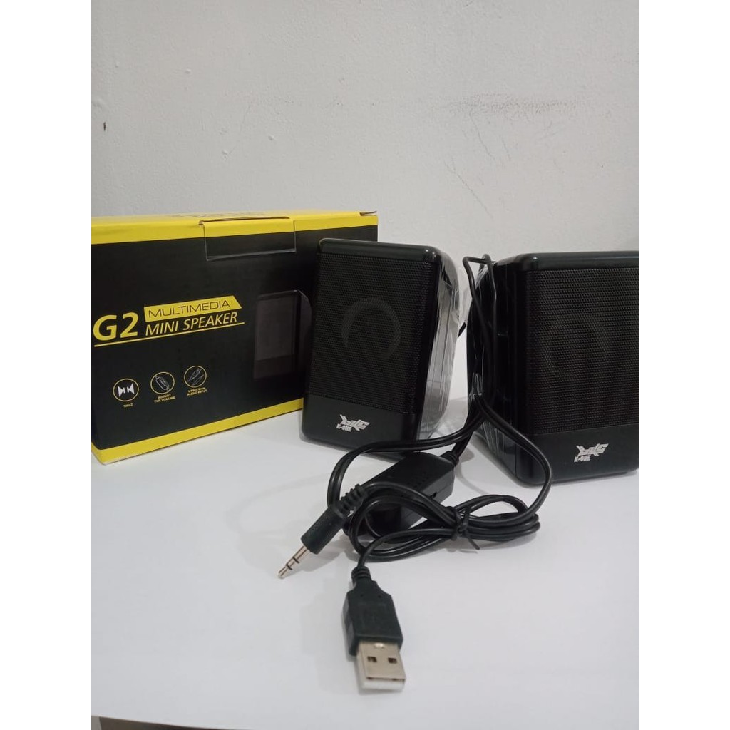 Speaker USB Mini Spiker PC Laptop Komputer Game RGB Bass K-one G2