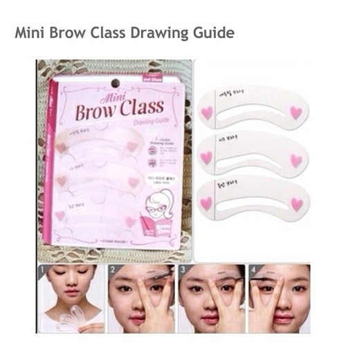 Cetak Alis isi 3 cetak alis tempel cetak alis mudah cap alis mini brow class alis tempel