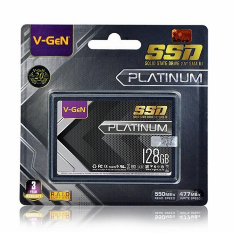 SSD VGen SATA III 128GB 256GB 512GB SSD 1TB V-Gen PLATINUM Garansi 3TH