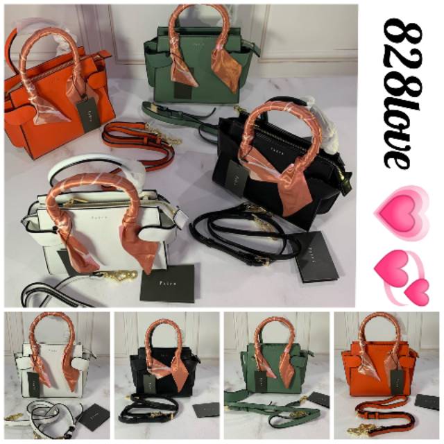 Tas Wanita PEDRO WHITE /BLACK /BRICK