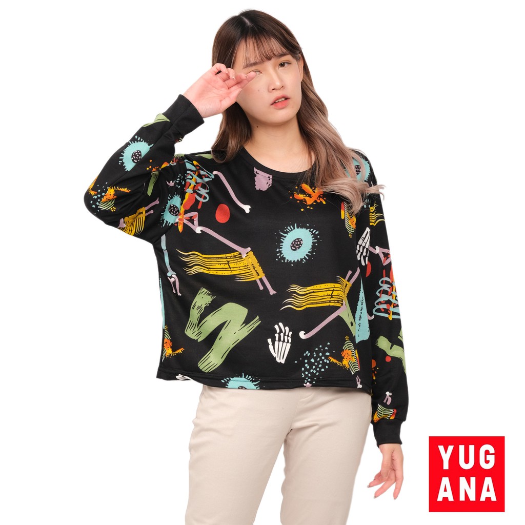 MARVIN - REMY Sweater Crop XXL Jumbo Lengan Panjang Wanita