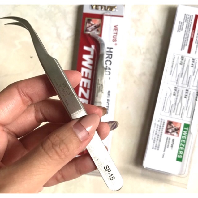 TWEEZER VETUS MERAH / RED TWEEZERS / PINSET VETUS