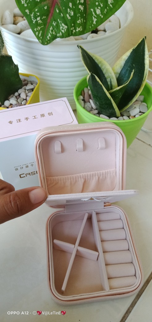 Casegrace Kotak Perhiasan Perjalanan Pu Kotak Perhiasan Kulit Organizer Kotak Perhiasan Perjalanan Kecil Cincin Perhiasan Kalung Kasus Dengan Cermin