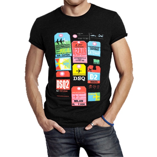 Kaos Dsquared 2 Air Tshirt Casual Unisex T-SHIRT Bahan Katun TERBARU