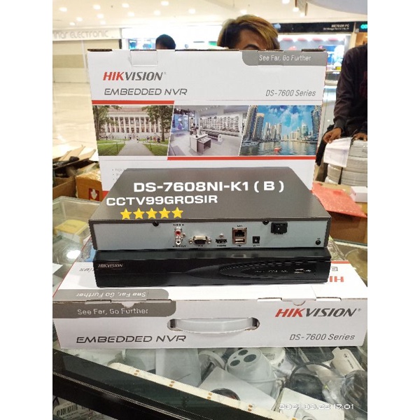 NVR HIKVISION 8CHANNEL DS-7608NI-K1 (B) Support 4K - 8MP