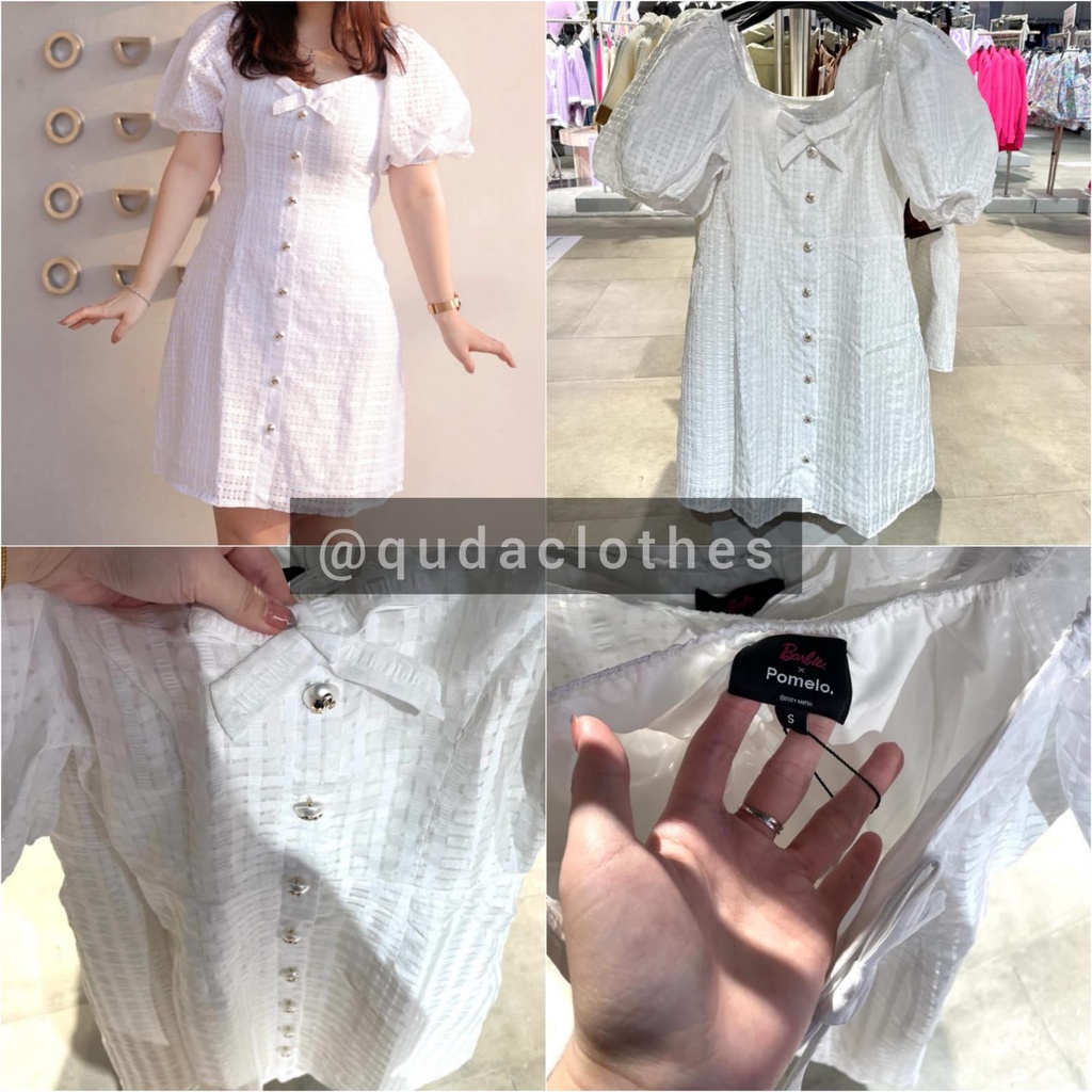 dress white brand pomelo x barbie