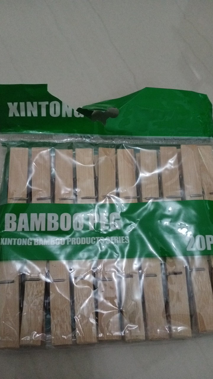 20 Pcs Penjepit Jemuran Pakaian - Bambu