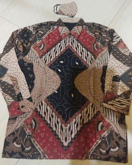 Baju Batik Pria Lengan Panjang Kemeja Batik Pria Premium Batik Slim Fit Solo Cowok Modern Pcw 008