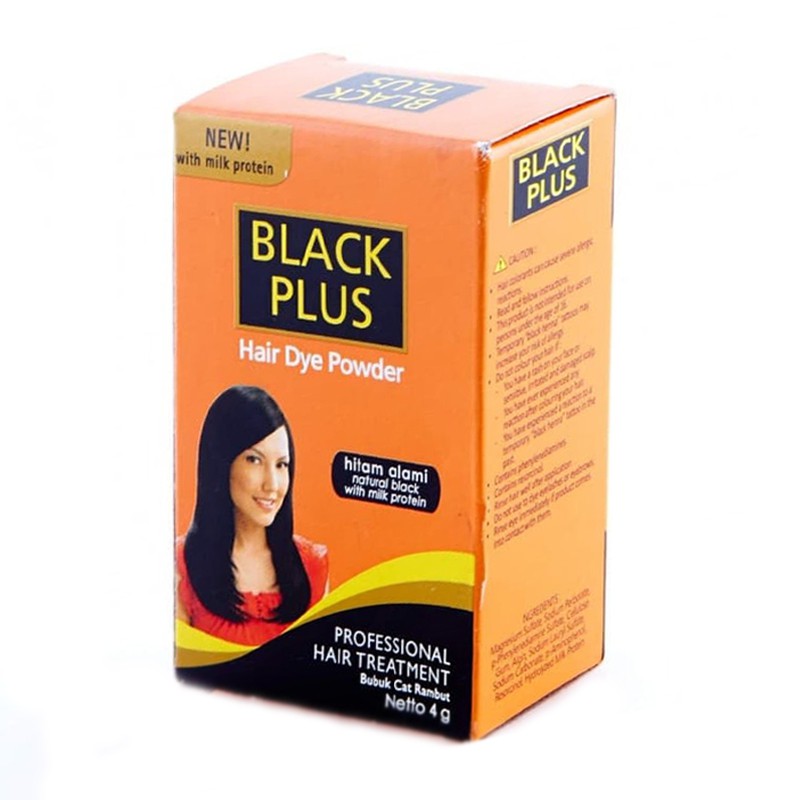 Black Plus Hair Dye Powder Natural Black 4gr