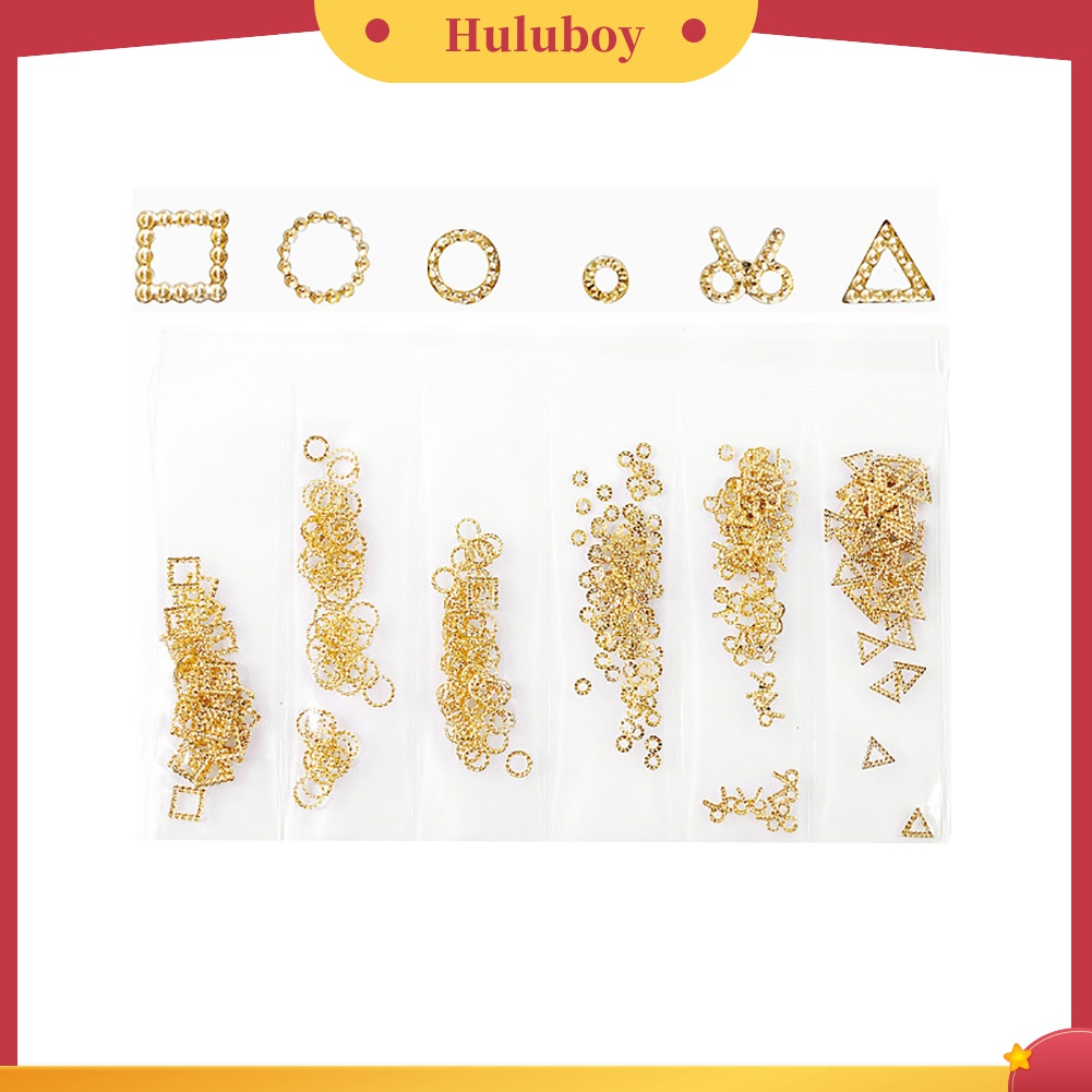 Huluboy Huluboy♡ Hiasan Kuku Bentuk Bulanbintang Hollow Bahan Metal Untuk DIY Nail Artmanicure