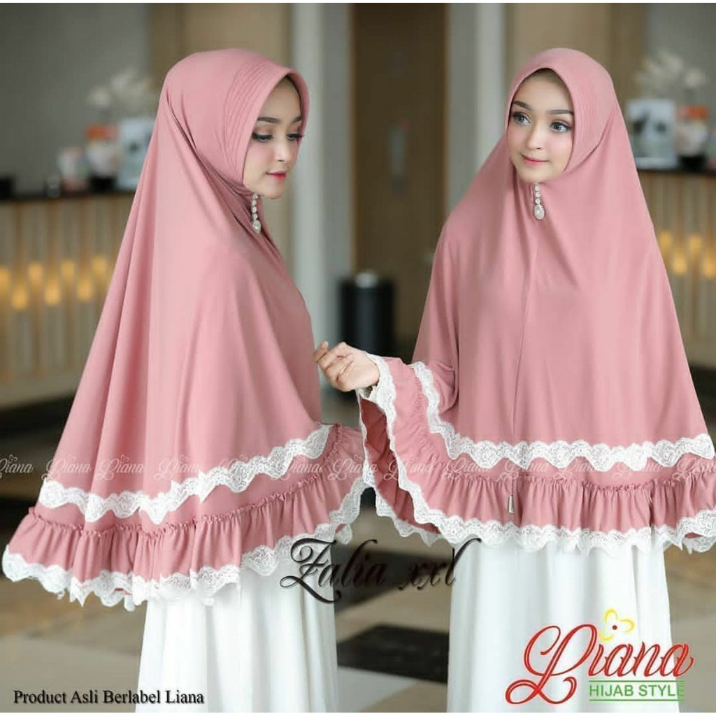 AY Collection - Jilbab Renda Tingkat Jumbo