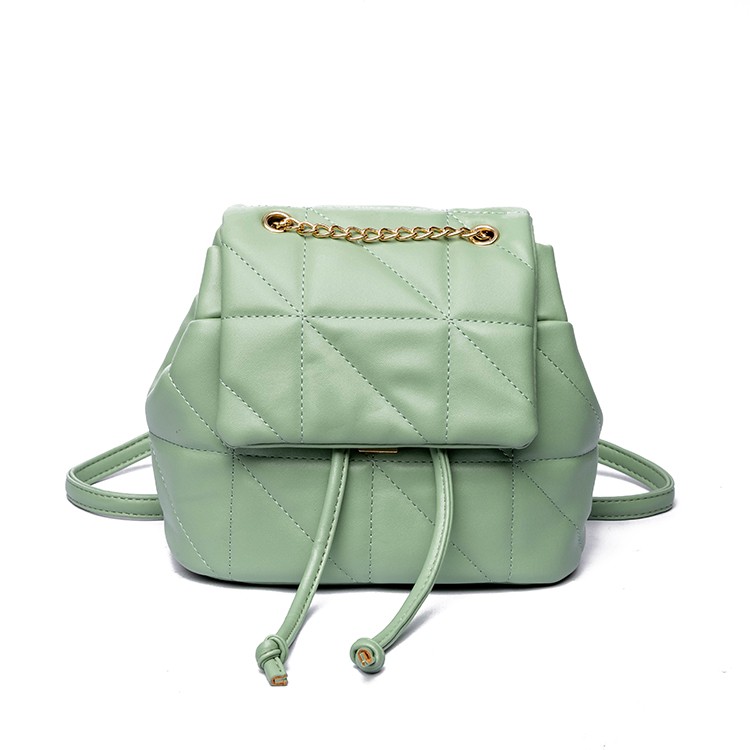 [HONYAN] Tas Ransel Import Backpack Mini Cewek Tali Serut - Wanvi Backpack-Green