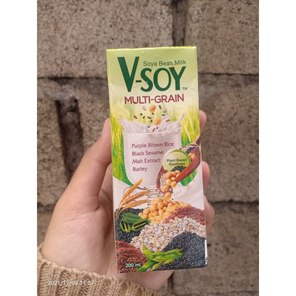 Jual V Soy Soya Bean Milk Multi Grain 200ml Minuman Sari Kedelai Vsoy Shopee Indonesia 2980