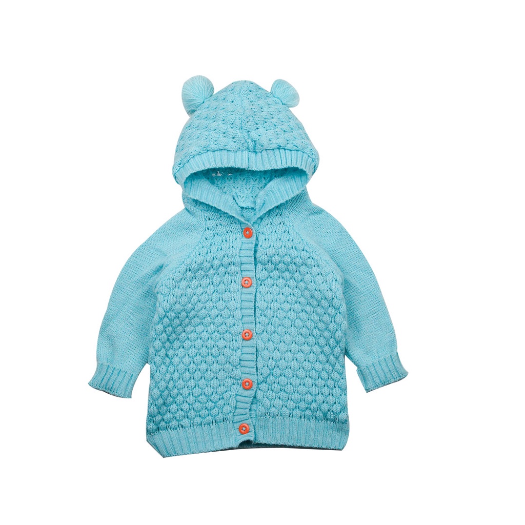 Hoodie rajut import anak bayi laki-laki dan perempuan usia 6-12 bulan bahan premium banyak pilihan warna #Baju rajut bayi #Baju bayi prempuan #Baju bayi laki laki  #Jumper bayi-Toska