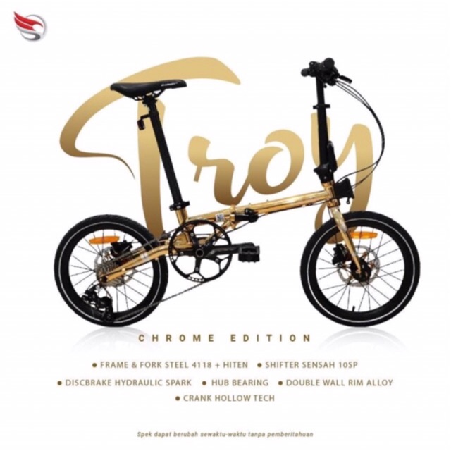 Sepeda Lipat ELEMENT TROY GOLD READY STOCK